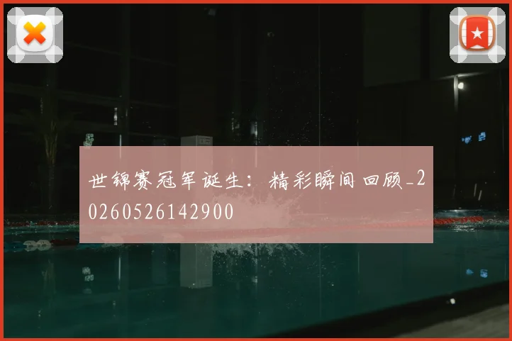 世锦赛冠军诞生:精彩瞬间回顾_20260526142900